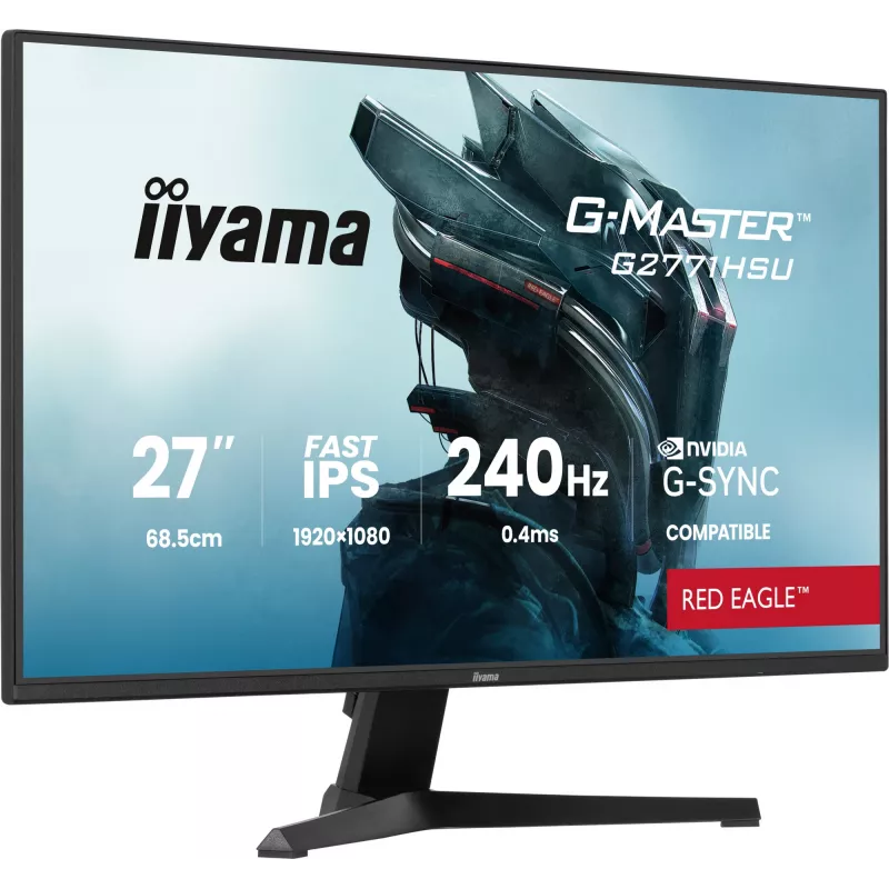 Monitor IIYAMA G2771HSU-B1 27 cali Fast IPS Full HD 1920x1080 240Hz HDR10 FreeSync G-SYNC Compatible