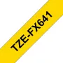 Taśma do nawoju Brother TZE-FX641 czarna na żółtym TZ