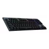 LOGITECH G915 X Lightspeed TKL Bezprzewodowa Mechaniczna Klawiatura Gamingowa RGB Czarna Qwerty US/International Clicky