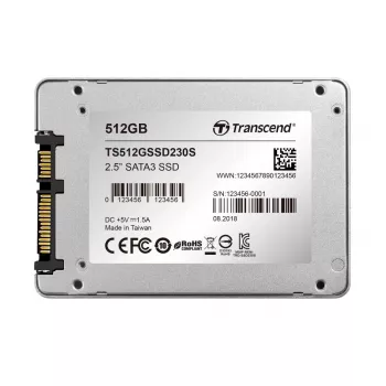 TRANSCEND SSD 230s 512 GB 2,5 cala SATA III 6 Gb/s TLC Aluminiowa obudowa