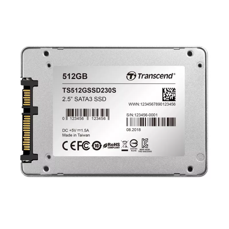 TRANSCEND SSD 230s 512 GB 2,5 cala SATA III 6 Gb/s TLC Aluminiowa obudowa