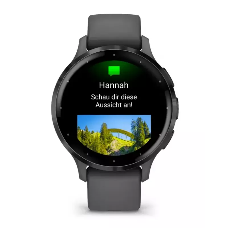 Smartwatch GARMIN Venu 3S — 41 mm szara obudowa polimerowa, 1,2 cala AMOLED, bateria 10 dni, 5 ATM