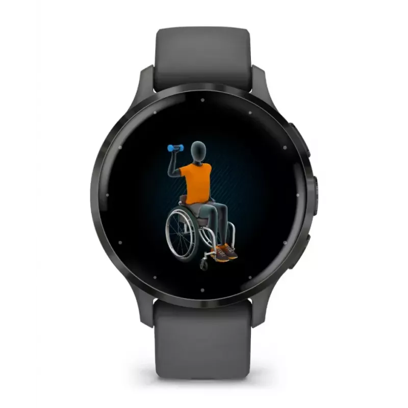 Smartwatch GARMIN Venu 3S — 41 mm szara obudowa polimerowa, 1,2 cala AMOLED, bateria 10 dni, 5 ATM