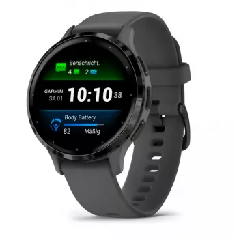 Smartwatch GARMIN Venu 3S — 41 mm szara obudowa polimerowa, 1,2 cala AMOLED, bateria 10 dni, 5 ATM