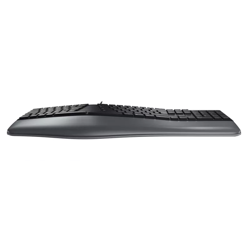 Wired ergonomic full-size keyboard Cherry KC 4500 ERGO Black USB QWERTY UK 109 keys curved layout wrist rest 1.8 m cable