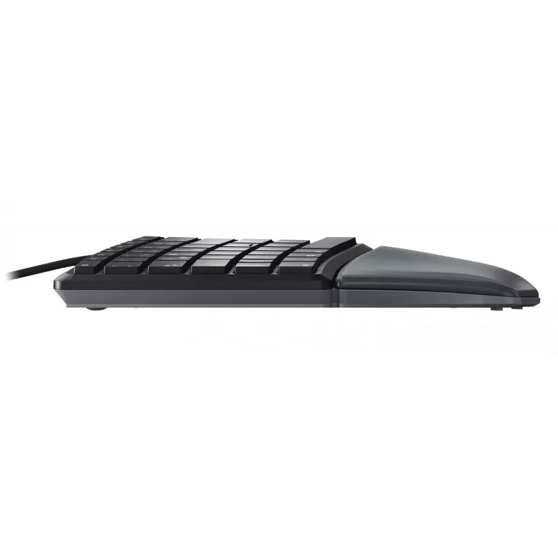 Wired ergonomic full-size keyboard Cherry KC 4500 ERGO Black USB QWERTY UK 109 keys curved layout wrist rest 1.8 m cable