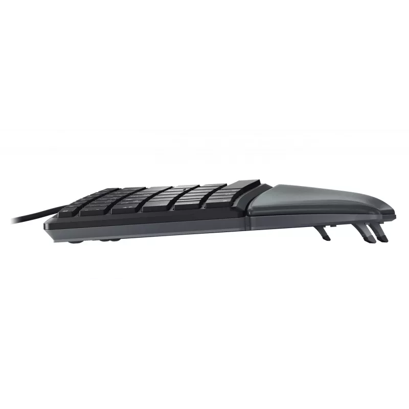 Wired ergonomic full-size keyboard Cherry KC 4500 ERGO Black USB QWERTY UK 109 keys curved layout wrist rest 1.8 m cable