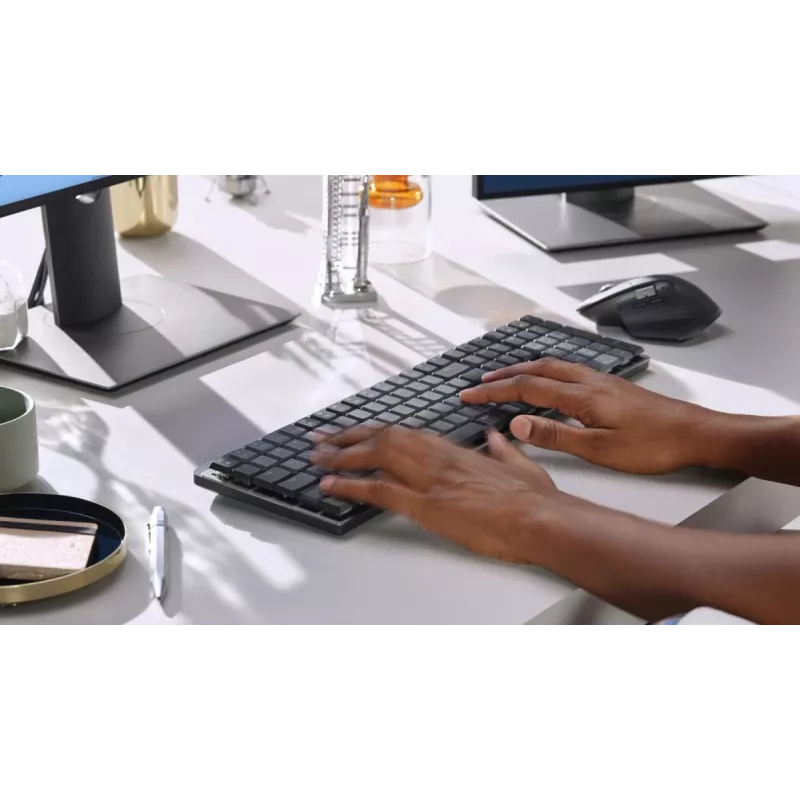 LOGITECH MX Mechanical Bezprzewodowa Podświetlana Klawiatura Mechaniczna - Grafitowa, Układ Suisse Qwertz