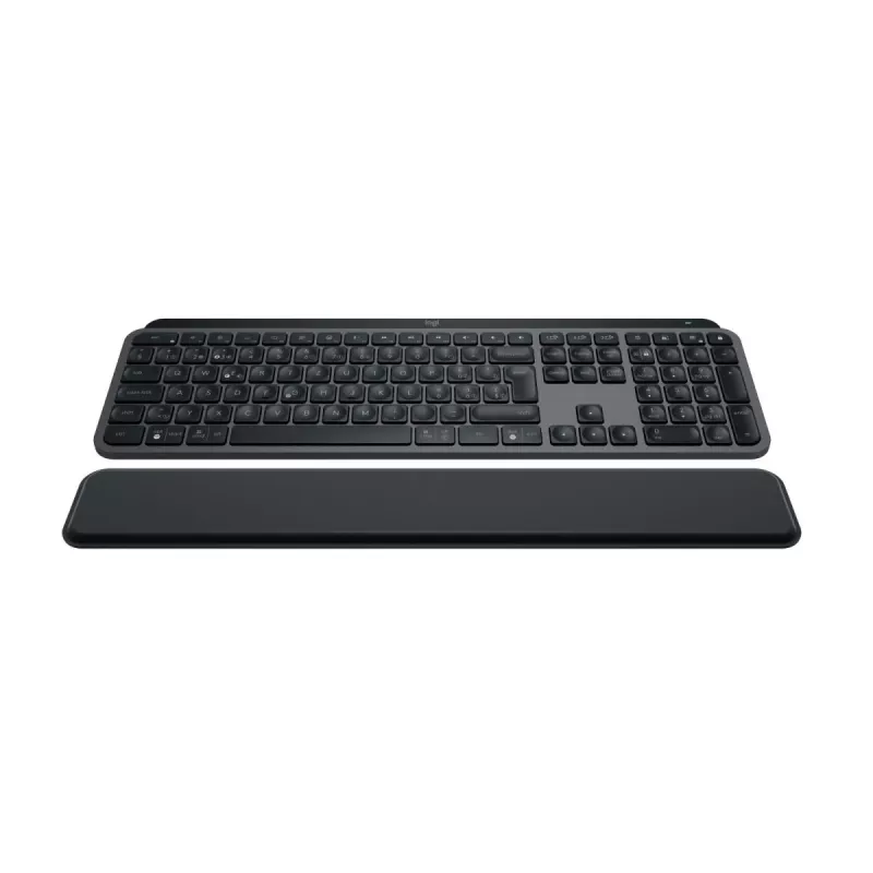 Klawiatura Logitech MX Keys S z podpórką pod nadgarstki, grafitowa, QWERTZ, szwajcarska