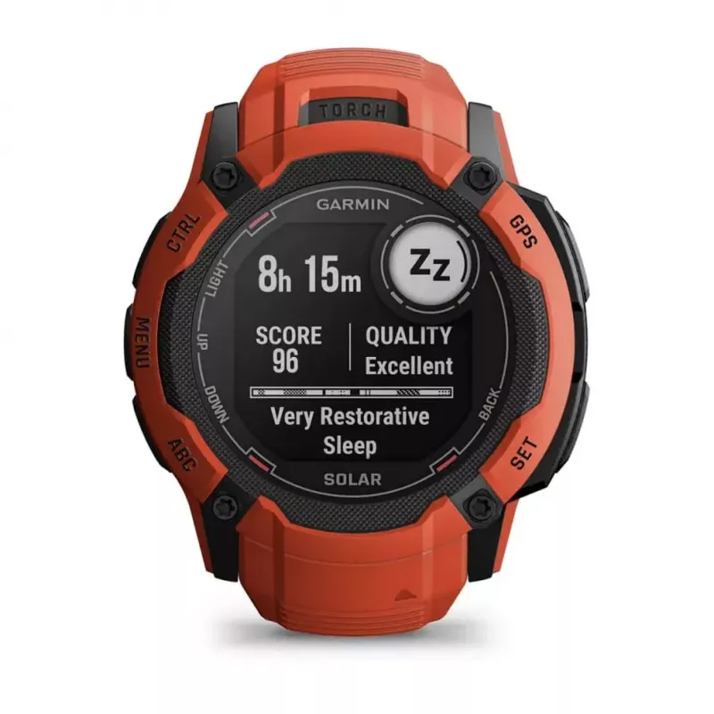 Zegarek sportowy GARMIN Instinct 2X Solar — koperta polimerowa 50 mm, ładowanie słoneczne, GPS (GPS/GLONASS/Galileo), 10 ATM, pasek silikonowy