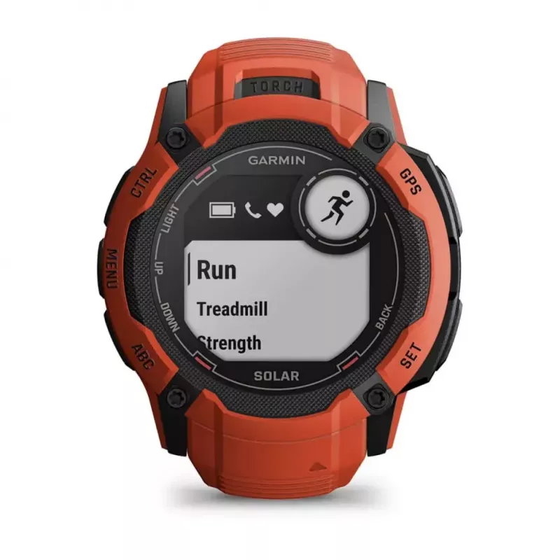 Zegarek sportowy GARMIN Instinct 2X Solar — koperta polimerowa 50 mm, ładowanie słoneczne, GPS (GPS/GLONASS/Galileo), 10 ATM, pasek silikonowy
