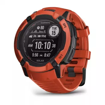 Zegarek sportowy GARMIN Instinct 2X Solar — koperta polimerowa 50 mm, ładowanie słoneczne, GPS (GPS/GLONASS/Galileo), 10 ATM, pasek silikonowy