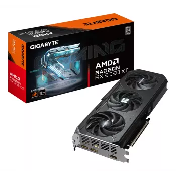 Karta graficzna GIGABYTE Radeon RX 9060 XT GAMING 16G - 16 GB GDDR6, 128-bit, PCI-E 5.0, 3230 MHz taktowanie rdzenia, 2 x DisplayPort, 1 x HDMI, GV-R9060XTGAMING-16GD