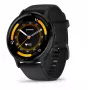 GARMIN INTERNATIONAL Venu 3 - Bez ze stali nierdzewnej w kolorze łupkowym z czarną kopertą i silikonowym paskiem - 45 mm