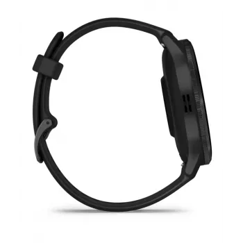 GARMIN INTERNATIONAL Venu 3 - Bez ze stali nierdzewnej w kolorze łupkowym z czarną kopertą i silikonowym paskiem - 45 mm