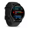GARMIN INTERNATIONAL Venu 3 - Bez ze stali nierdzewnej w kolorze łupkowym z czarną kopertą i silikonowym paskiem - 45 mm