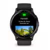GARMIN INTERNATIONAL Venu 3 - Bez ze stali nierdzewnej w kolorze łupkowym z czarną kopertą i silikonowym paskiem - 45 mm