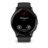 GARMIN INTERNATIONAL Venu 3 - Bez ze stali nierdzewnej w kolorze łupkowym z czarną kopertą i silikonowym paskiem - 45 mm