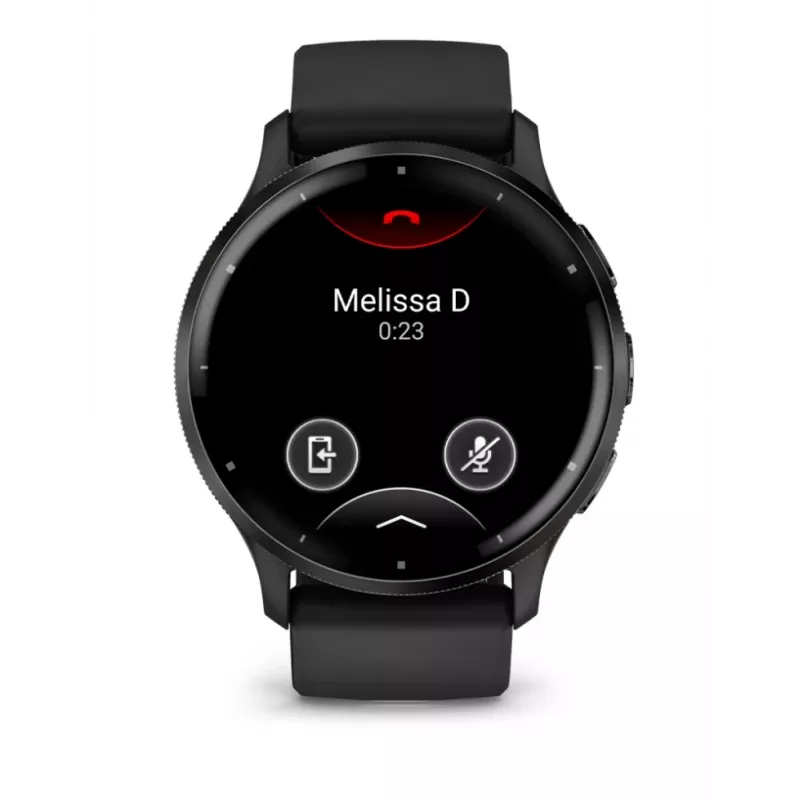 GARMIN INTERNATIONAL Venu 3 - Bez ze stali nierdzewnej w kolorze łupkowym z czarną kopertą i silikonowym paskiem - 45 mm