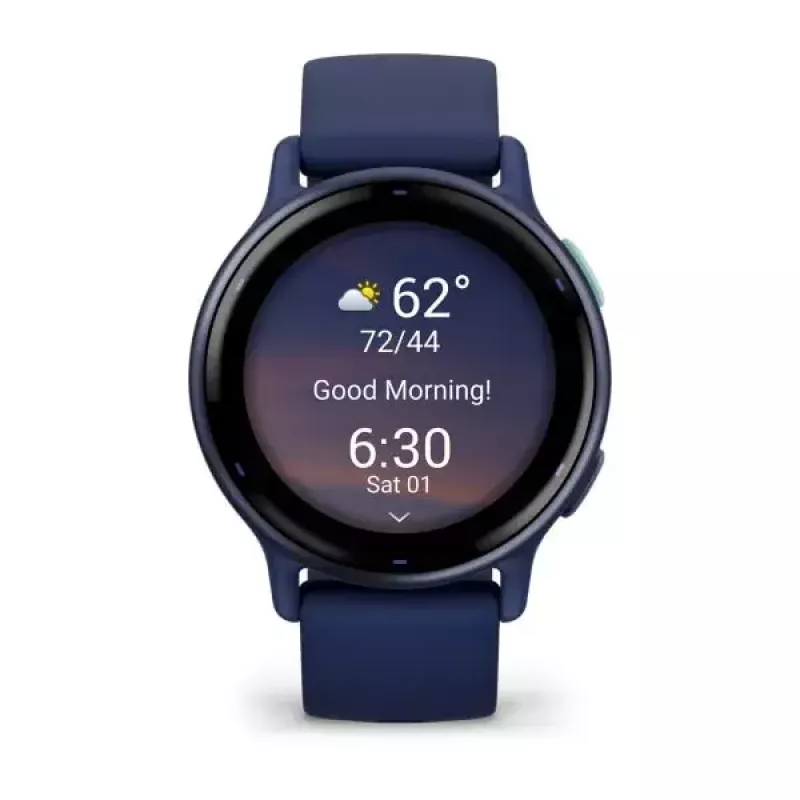 Smartwatch GARMIN Vivoactive 5 — zegarek sportowy, 42 mm koperta aluminiowo-polimerowa, AMOLED 1,2 cala, GPS/GLONASS/Galileo, optyczny czujnik tętna, SpO2, 5 ATM, Bluetooth/NFC
