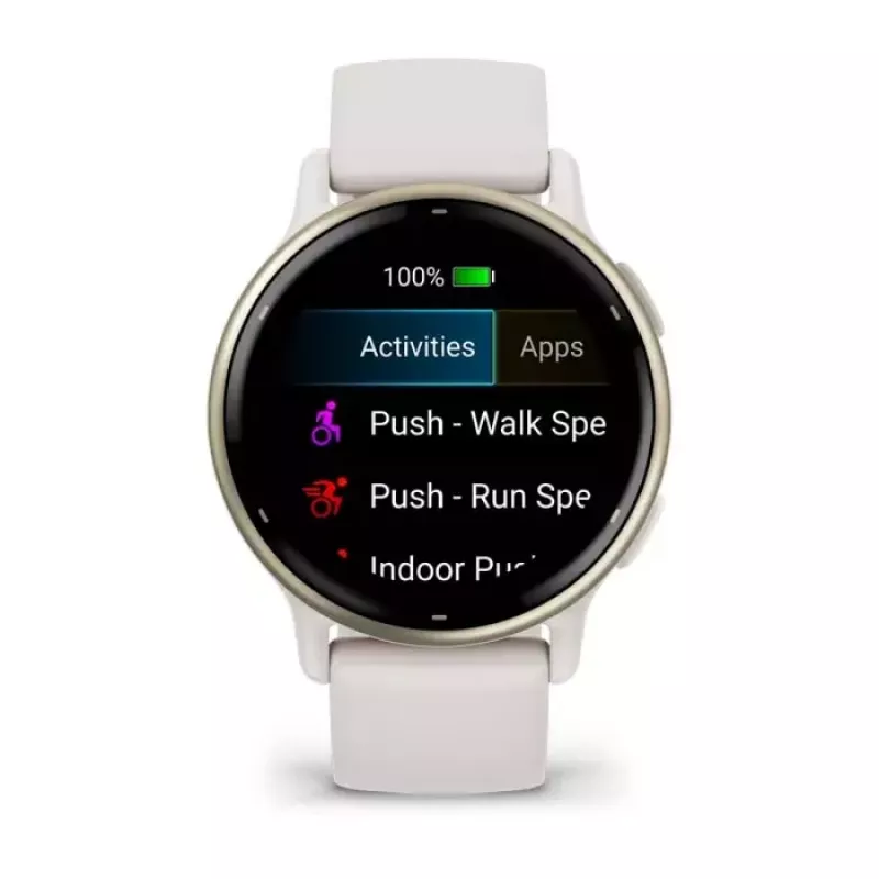 Smartwatch GARMIN Vivoactive 5 — zegarek sportowy, aluminiowo-polimerowa koperta 42 mm, AMOLED 1,2 cala, GPS/GLONASS/Galileo, HR i SpO2, 5 ATM, bateria 11 dni