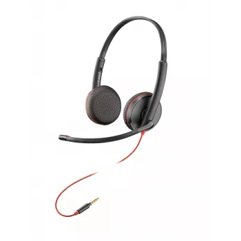 HP Poly Blackwire C3225 Top, przewodowy, biuro/centrum telefoniczne, 87 g, słuchawki, czarny