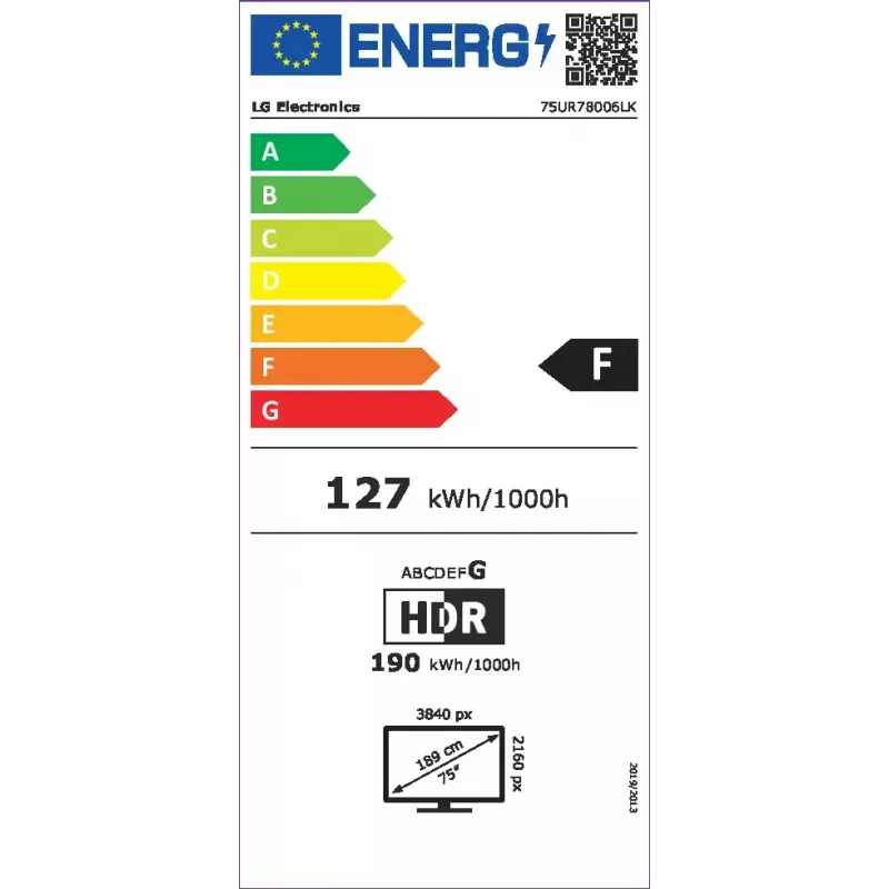 LG 75UR78006LK.AEUD Telewizor 190,5 cm (75 cali) 4K Ultra HD Smart TV Wi-Fi Czarny