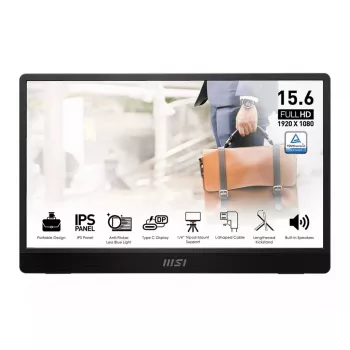 Monitor komputerowy MSI PRO MP161DE E2 39,6 cm (15,6 cala) 1920 x 1080 pikseli Full HD LED Czarny