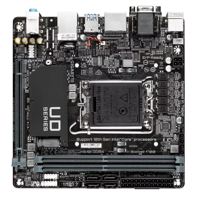 Płyta główna GIGABYTE H610I DDR4, Intel LGA 1700, Mini-ITX