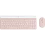 LOGITECH Bezprzewodowy zestaw klawiatury i myszy Slim MK470 - Różowy QWERTY US/INT