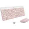LOGITECH Bezprzewodowy zestaw klawiatury i myszy Slim MK470 - Różowy QWERTY US/INT