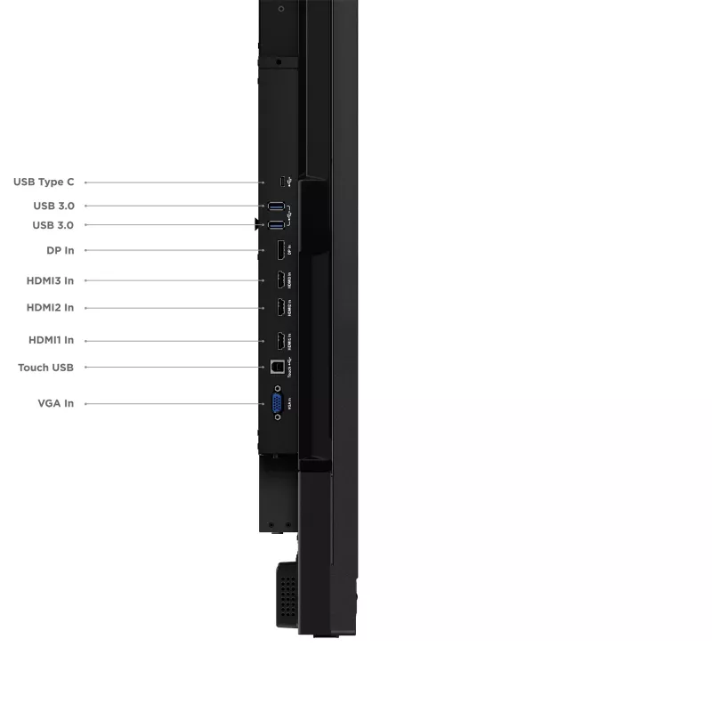 Monitor komputerowy Lenovo ThinkVision T75 190,5 cm (75 cali) 3840 x 2160 pikseli 4K Ultra HD LED Dotykowy Czarny