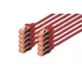 Kabel krosowy DIGITUS - CAT6 - S/FTP - Snagless - Cu - 3m - czerwony - 10 szt.