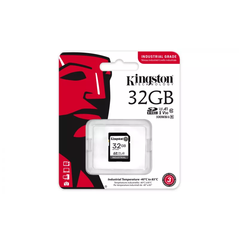 Karta pamięci Flash Kingston Technology 32GB SDHC UHS-I Industrial pSLC