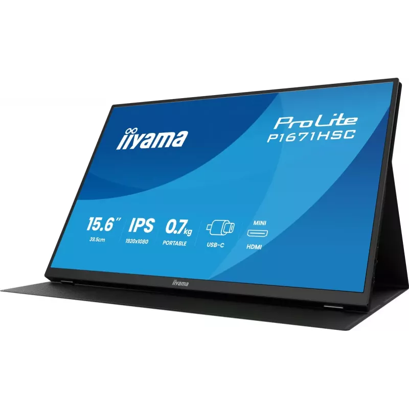 Monitor komputerowy iiyama ProLite P1671HSC-B1 39,6 cm (15,6 cala) 1920 x 1080 pikseli Full HD LED Czarny