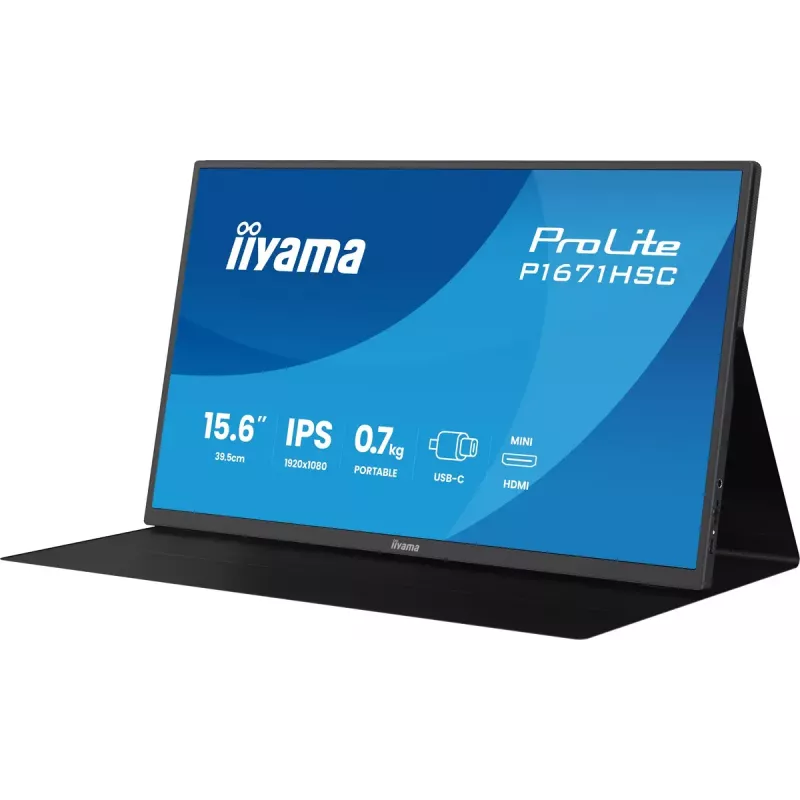 Monitor komputerowy iiyama ProLite P1671HSC-B1 39,6 cm (15,6 cala) 1920 x 1080 pikseli Full HD LED Czarny