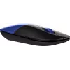 Mysz bezprzewodowa HP Z3700, niebieska, oburęczna, optyczna, RF, 1200 DPI