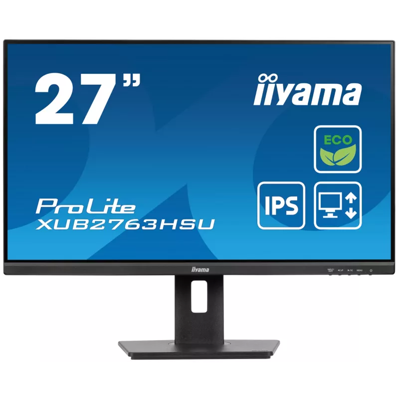 Monitor komputerowy iiyama ProLite XUB2763HSU-B1 68,6 cm (27 cali) 1920 x 1080 pikseli Full HD LED Czarny
