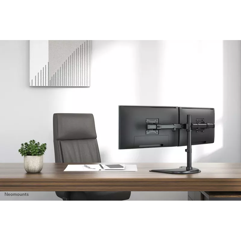 Uchwyt do monitora Neomounts NM-D335DBLACK 10-27 cali, Zacisk/Wolnostojący/Grommet, 8 kg, 25,4 cm (10 cali), 68,6 cm (27 cali), 100 x 100 mm, Czarny