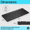 Kompaktowa klawiatura Bluetooth HP 355 — bezprzewodowe klawisze mechaniczne, czarna, 0,34 kg