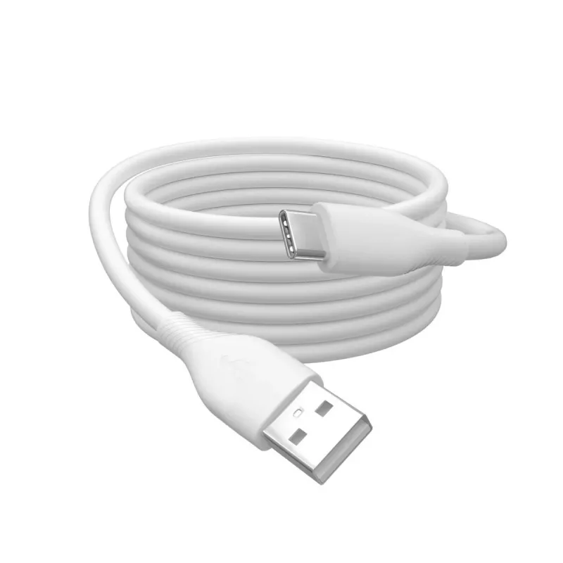 DIGITUS USB-C silikonowy kabel do ładowania USB-A - USB-C USB 2.0 60W - 2m Biały