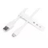 DIGITUS USB-C silikonowy kabel do ładowania USB-A - USB-C USB 2.0 60W - 2m Biały