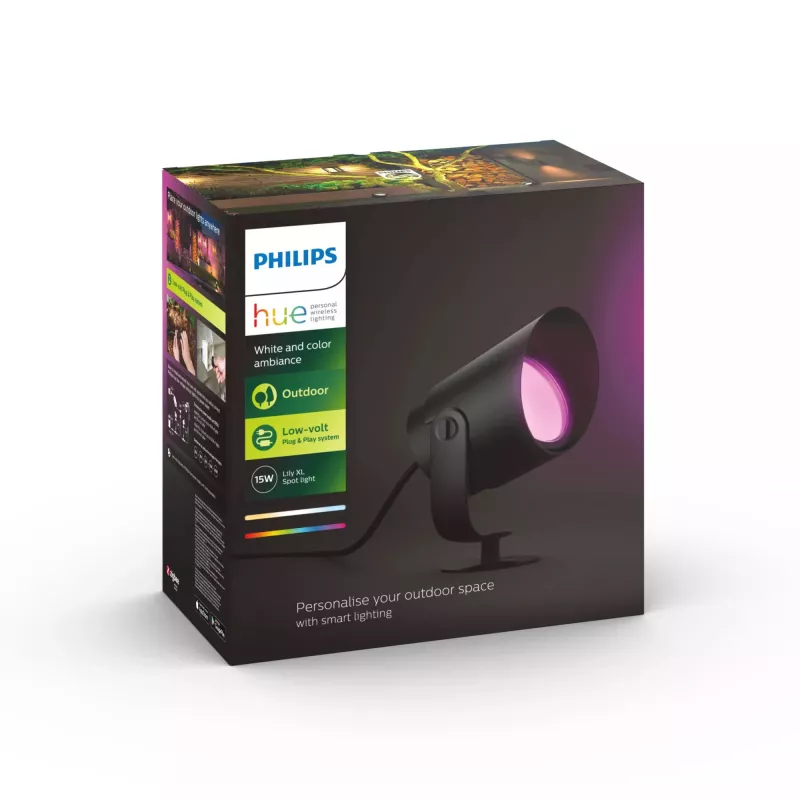 Philips Hue biały and colour ambience Lily XL zewnętrzny reflektor punktowy