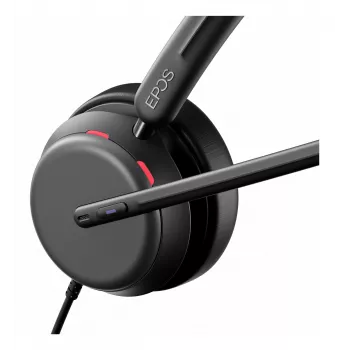 Słuchawki Lenovo 4Z21P85373 przewodowe, nauszne, biuro/call center, USB Type-C / USB Type-A, czarne
