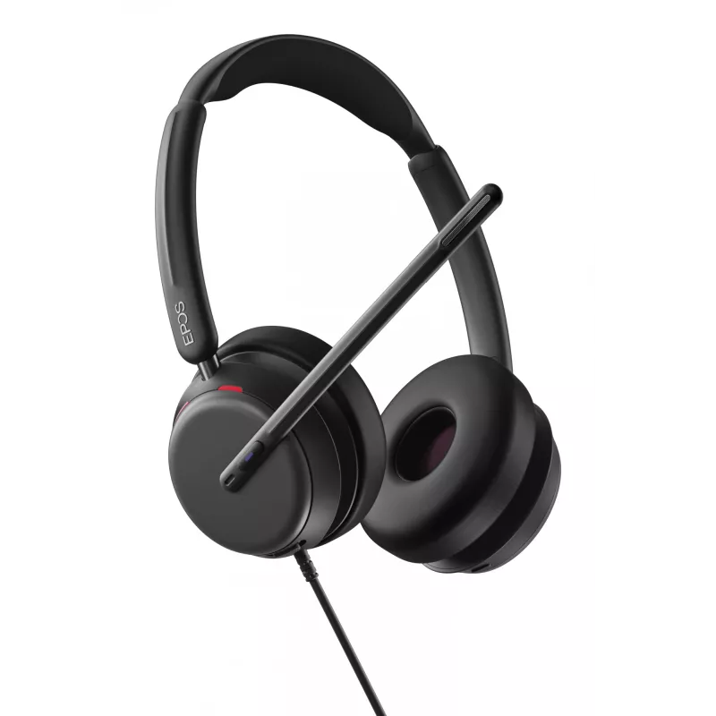 Słuchawki Lenovo 4Z21P85373 przewodowe, nauszne, biuro/call center, USB Type-C / USB Type-A, czarne