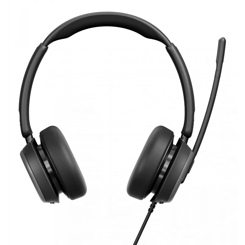 Słuchawki Lenovo 4Z21P85373 przewodowe, nauszne, biuro/call center, USB Type-C / USB Type-A, czarne