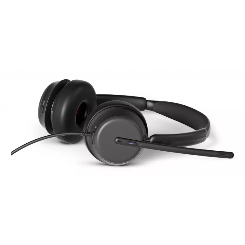 Słuchawki Lenovo 4Z21P85373 przewodowe, nauszne, biuro/call center, USB Type-C / USB Type-A, czarne