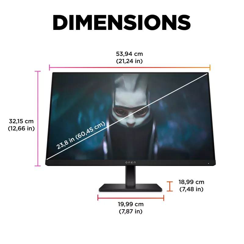 Monitor gamingowy OMEN by HP 23,8 cala FHD 165Hz - OMEN 24