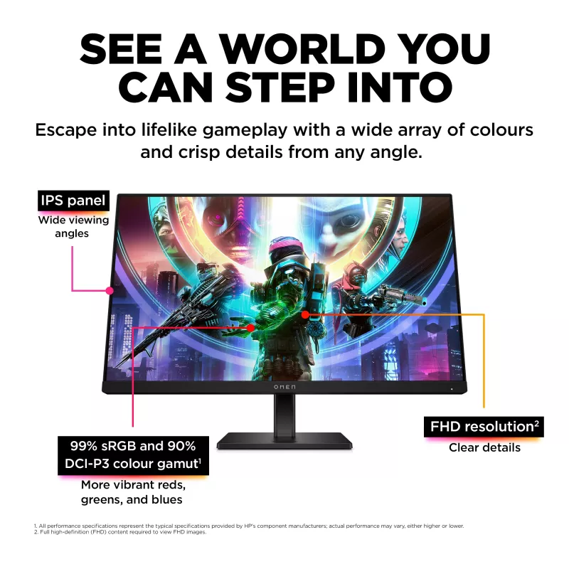 Monitor gamingowy OMEN by HP 23,8 cala FHD 165Hz - OMEN 24