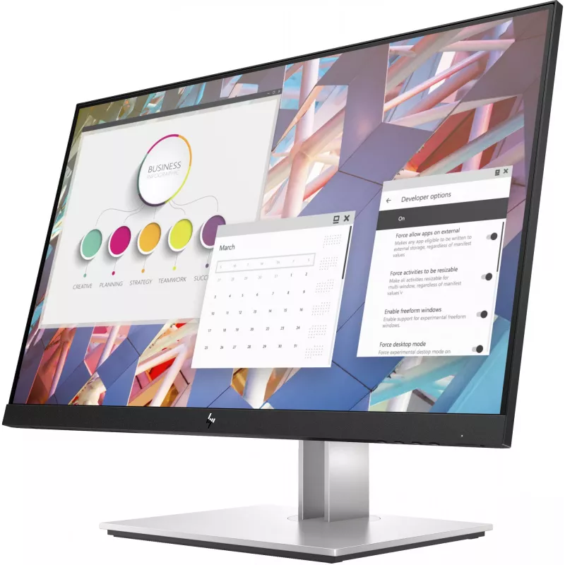 Monitor HP E-Series E24 G4 FHD, 60,5 cm (23,8 cala), 1920 x 1080 pikseli, Full HD, LCD, 5 ms, Czarny
